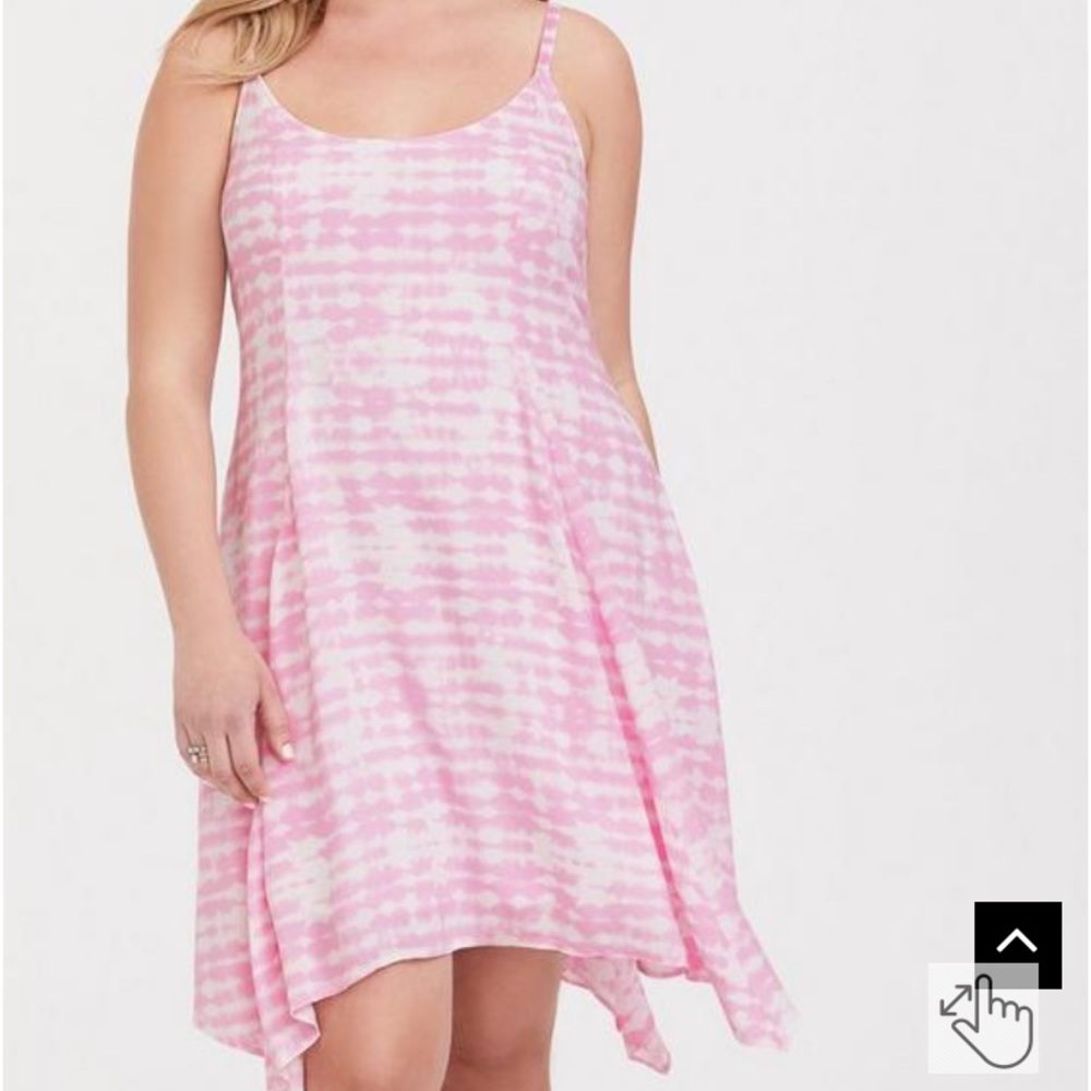 Torrid Pink Tie-Dye Dress